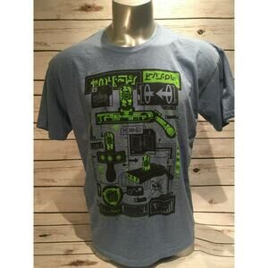 Rick & Morty Cool Geek TShirt Graphic Tee Shirt Schematic Diagram Game Gamer XL